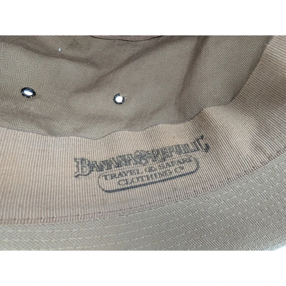 Banana Republic Safari Hat Tan Herringbone Wide Brim Mens Large Vintage Style